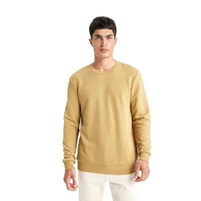 Image of DeFacto Men&#039;s B7833ax Sweatshirt, Khaki, XXL
