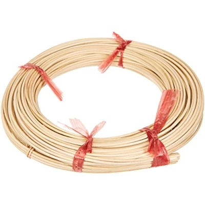 Image of RAYHER HOBBY Coil of Round Rattan Reed for Basket Making and Weaving, Reeds 125g, Basketry, Diameter 2.6mm, No 6, approx. 40m, natural, 6502600