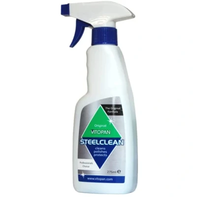Image of Vitopan Steel Clean for Kitchen 275ml Origina Trigger Spray Surface Hygiene Cleans, Polishes &amp; Protection Professional Choice