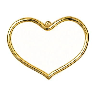 Image of Vervaco Frame: Plastic: Heart Shaped: 8 x 5cm: Gold, 1 5 cm