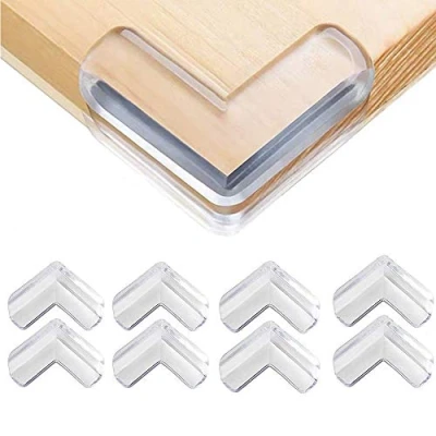 Image of Safety Corner Protectors Guards, 8Pcs Baby Proofing Clear Furniture Table Protection, Kids Soft for Child Against Sharp Corners