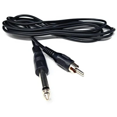Image of DRUT 1.8m 6.35mm (1/4&quot;) Mono Jack Plug to RCA Phono Audio Male Lead Cable 6ft
