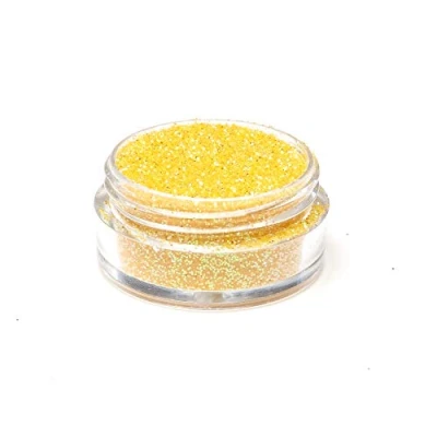 Image of Ultra Fine Glitter/Nail Art Floristry Dust/Wine Glass &amp; Crafting Glitters/Card Making Supplies / 0.008&quot; Pack of Glitter 10g 25g 50g 100g (Yellow Iridescent, 50g)