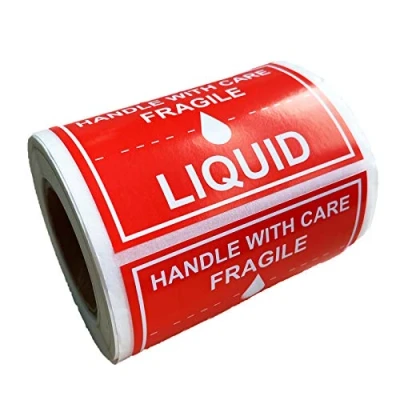 Image of Liquid Labels 2X3 inch Fragile Handle with Care Warning Stickers for Shipping and Packing 300 pcs per roll