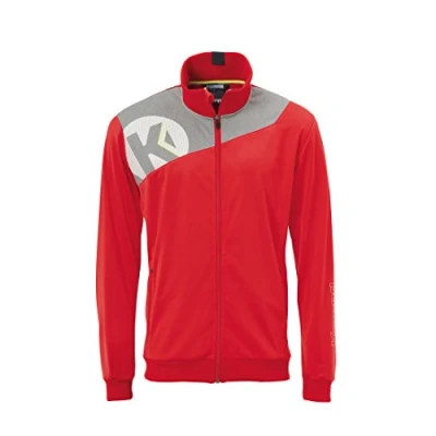 Image of Kempa Men Core 2.0 Poly Jacket Men&#039;s Red/Dark Grey Melange, S