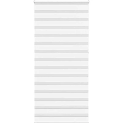 Image of vidaXL Zebra Blind White 95x230 cm Fabric Width 90.9 Polyester