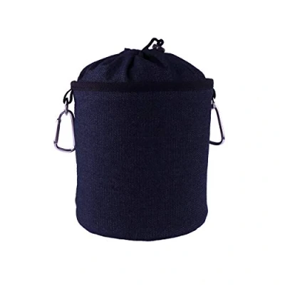 Image of Trendfinding Portable Denim Clothes Peg Bag, 150pcs Capacity, Drawstring Closure, Versatile Use