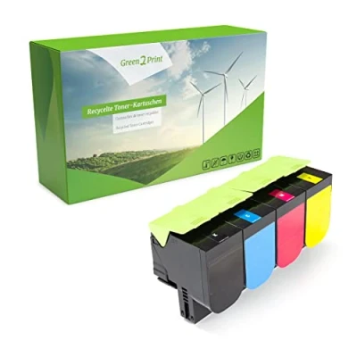 Image of Green2Print Toner Set, 4 cartridges 1x 4000, 3x 3000 pages cartridge for Lexmark CX410DE, CX410DTE, CX410E, CX510DE, CX510DHE, CX510DTHE