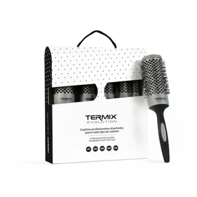 Image of Pack Termix Evolution Basic Hairbrushes for Normal Hair with ionized bristles of Medium Thickness It Includes 5 diameters Ø 17, 23, 28, 32 y 43 mm