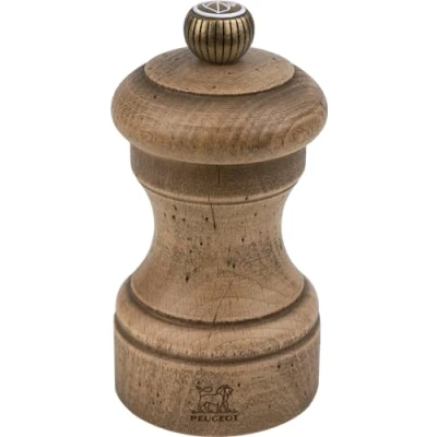 Image of PEUGEOT Bistro 10 cm Salt Mill Classic Grind System Made with PEFC Certified Wood Lifetime Guaranteed Mechanism in France Antique Colour