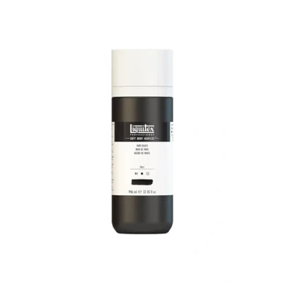 Image of Liquitex 1946276 Professional Acrylic Paint Soft Body Artist in Creamy Opaque Consistency, High Pigmentation, Non fading and Ageing Resistant, 946 ml Bottle Mars Black