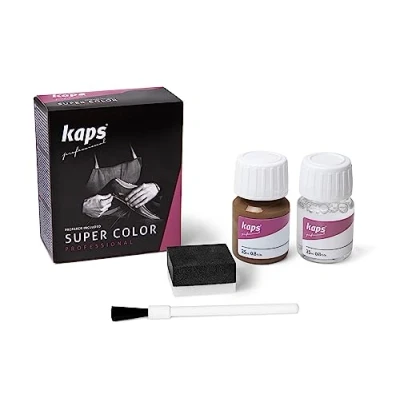 Image of Dye With Primer For Natural And Synthetic Leather Shoes, Kaps Super Color Preparer, 70 Colours, 157 Leather, 25ml 0.85 fl. Oz.