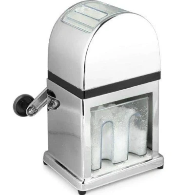 Image of Chrome Plated Heavy Duty Ice Crusher, Includes Plastic Removable Tray and Scoop