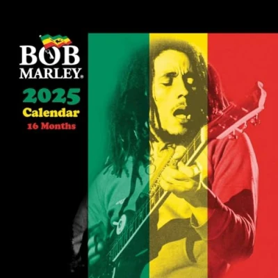 Image of Pyramid International Bob Marley 2025 Calendar Legendary Reggae Icon Art, 16 Month Planner, Gift for Fans, Collector’s Edition