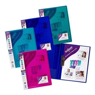 Image of Snopake A4 Electra Assorted Premium ClampBinder [Pack of 10] 100 Sheet Capacity [12790]