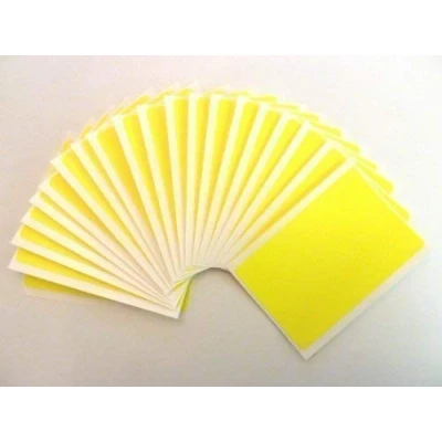 Image of 20 Labels, 99x65mm Rectangle, Fluo Yellow, Colour Code Stickers, Self Adhesive Sticky Coloured Labels
