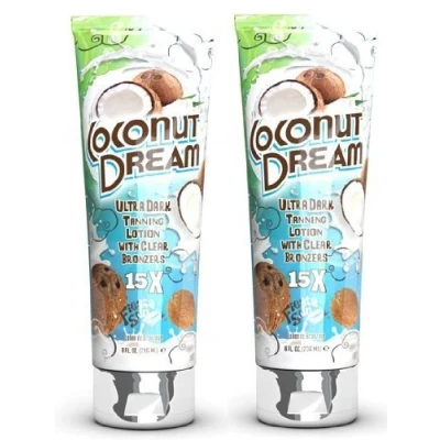 Image of 2 X FIESTA SUN COCONUT DREAM 236ML SUNBED LOTION TANNING CREAM