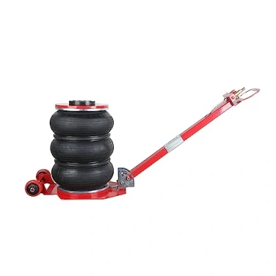 Image of Aim Tools Air Bag Jack 6600lbs 3 Ton Capacity Pneumatic Jack, Heavy Duty Quick Car Lifting Triple Bag, with Long Folding Handle and Two Wheels, for Auto Repairing Tyres Changing