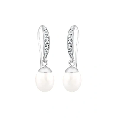Image of Elli Earrings Freshwater Cultured Pearls Crystals 925 Sterling Silver