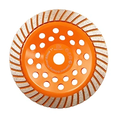 Image of Concrete Diamond Turbo Grinding Cup Wheel,BRSCHNITT 180mm Angle Grinder Row Cutting Wheel for Grinding/Polishing/Cleaning Surface Granite,Concrete,Stone,Cement,Marble,Rock