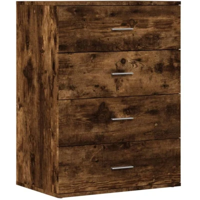 Image of vidaXL Sideboard Smoked Oak 60x39x80 cm Engineered Wood