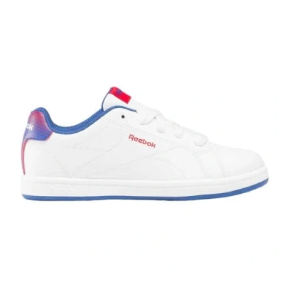 Image of Reebok RBK Royal Complete CLN 2.0 Sneaker, White/BOUNDLESSBLUE/VECTORRED, 13.5 UK Child