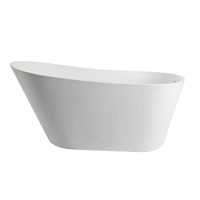 Image of Milano Overton White 1500mm x 750mm Freestanding Oval Slipper Bath