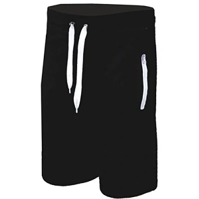 Image of i Smalls Men`s Summer Plain Fleece Jersey Jogging Shorts (3XL) Black