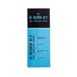 Image of Black Gel Pens Transparent Barrel Medium Tip (Pack of 10) WX21716