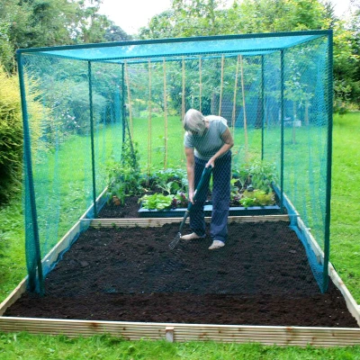 Image of GardenSkill Walk In Fruit Cage With Bird Netting Heavy Duty Crop Vegetable and Plant Cover (4m x 2m high, Door)