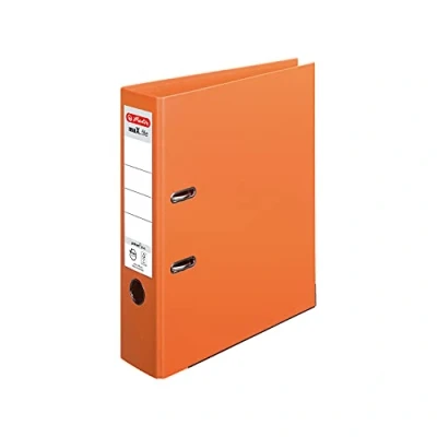 Image of Herlitz Ring Binder Orange 10834471 Polypropylene (PP) A4 Binders (Polypropylene (PP), Orange, 8 cm)