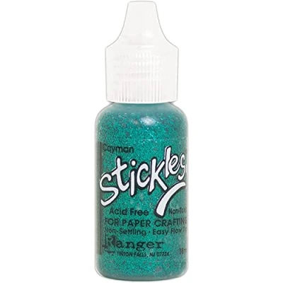 Image of Ranger Cayman Stickles Glitter Glue, Synthetic Material, Turquoise, 2.5 x 7.5 cm