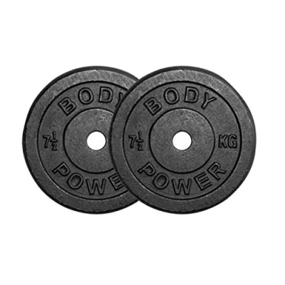 Image of BODYPOWER 7.5Kg Cast Iron Standard Weight Plates (x2)