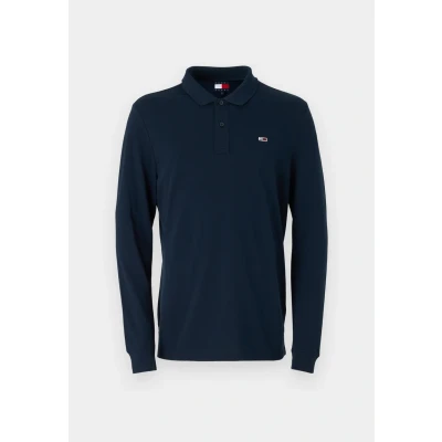 Image of Tommy Jeans SLIM Placket Polo shirt, Men&#039;s, Size: 36/38, Dark night navy