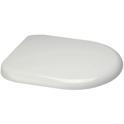 Image of Euroshowers WHITE ONE Seat Soft Close Toilet with Top Fix / Blind Hole Fittings and BUTTON Quick Release Hinges (D SHAPE ANTI BACTERIAL SEAT)
