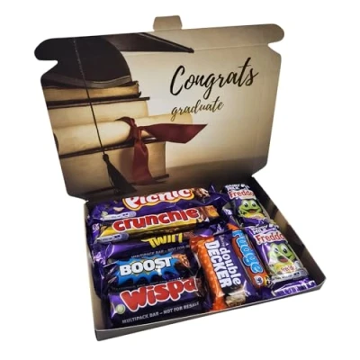 Image of Evelay Graduation Day Gift Box Hamper Containing 9x Cadbury Chocolate