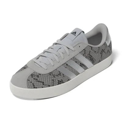 Image of adidas Women&#039;s VL Court 3.0 Shoes, Grey Two/Silver met./Off White, 7 UK