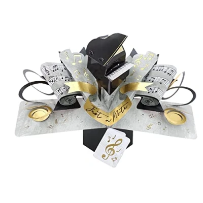 Image of Piano Pop Up Greeting Card Just A Note Birthday Or Any Occasion 3D Cards POP220