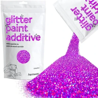 Image of Glitter Paint for Walls Purple Holographic Additive Emulsion Latex Acrylic Sparkles Ultrafine Interior Painting 100g / 3.5oz