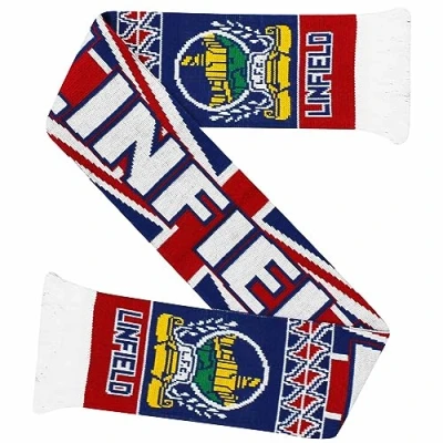 Image of GIFTS 4 ALL Linfield Football Fans Scarf, Match Day Blues Souvenir Scarf