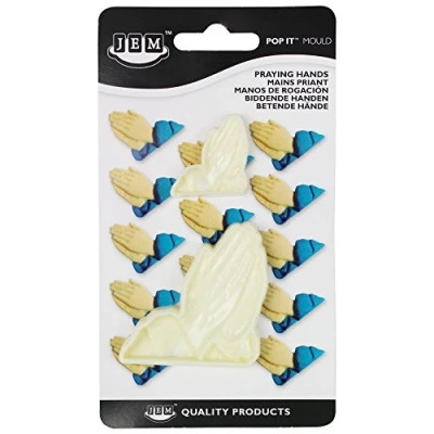 Image of JEM &quot;Pop It&quot; Praying Hands Shaped Mould for Cake Decorating, Set of 2, Large / Small sizes