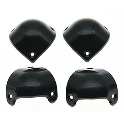 Image of KAISH 4pcs Plastic Black Guitar AMP Amplifier Cabinet Corner Front Corners for Marshall
