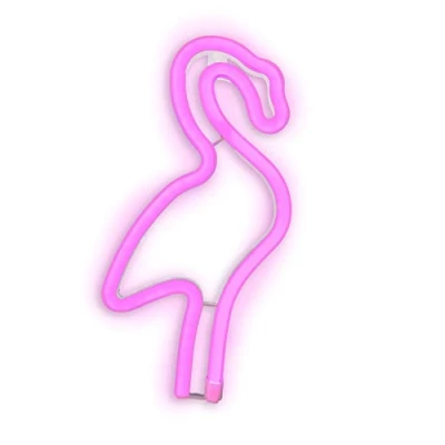 Image of LED Neon Light Sign Wall Bar Lamp Home Nursery Room Shop Decor (Pink Flamingo)