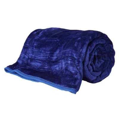 Image of Rohi Luxury Fleece Throw Blanket Double Super Soft Warm &amp; Fluffy Royal Blue Throws for Sofa Bed Couch 150x200cm