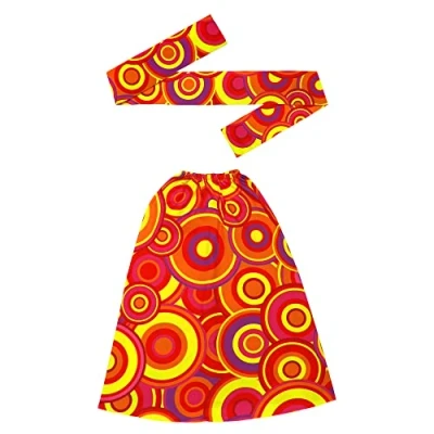 Image of &quot;70s SET HEADBAND &amp; LEG WARMERS&quot; bubbles orange