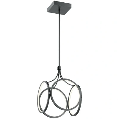 Image of Kichler Ciri Integrated LED Pendant Ceiling Light Matte Black, 3000K