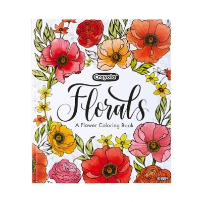 Image of Crayola Floral Adult Coloring Book (40pgs), Flower Pages, Stress Relief Activity, Gift for Teens &amp; Adults, 9+