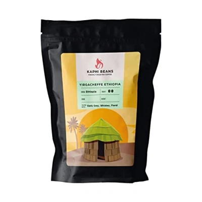 Image of Kaphi Beans Single Origin Medium Roast Yirgacheffe Ethiopian Coffee Freshly Roasted (Wholebean, 1kg)