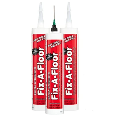 Image of Fix a Floor All in One Micro Precision Injector Kit Bonding Adhesive For Loose &amp; Hollow Tiles, Wood, LVT Laminate Includes Reusable Syringe Adapter Patented Customisable Tip (Pack of 3)