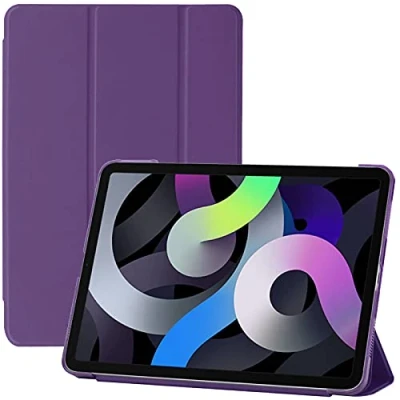 Image of Smart Magnetic Case for iPad Air 5th Generation (2022), 4th (2020), 11 Pro (2020) 2018 With Auto Sleep/Wake, Translucent Back Tablet Cover (Purple)